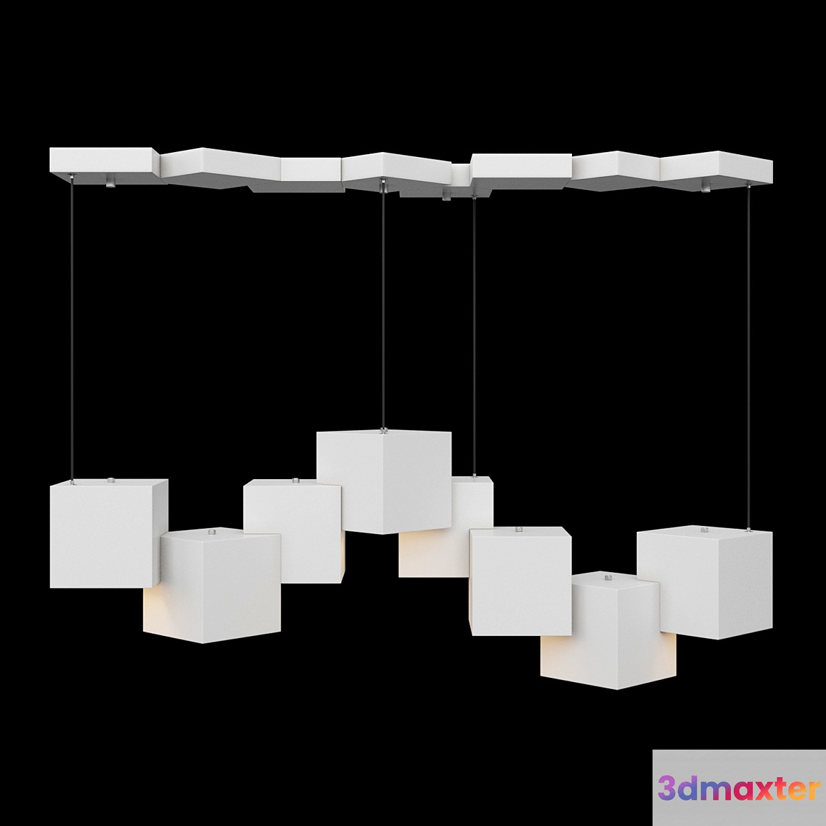 Cube Led Pendant Light White