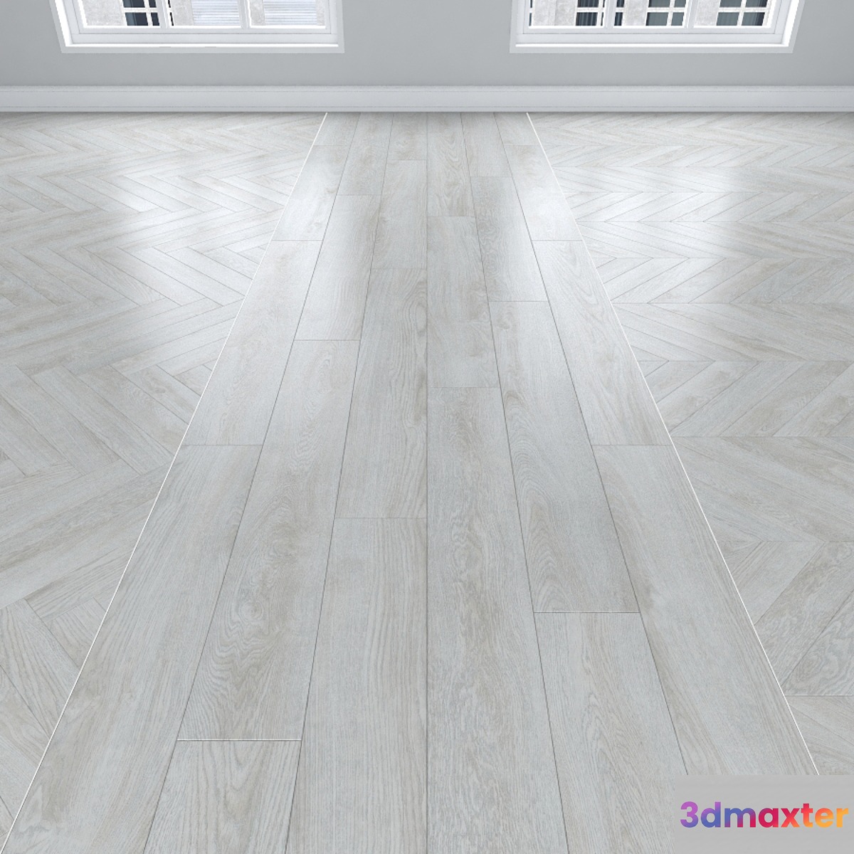 Parquet Oak 3 types: herringbone linear chevron. - No.11 3D Max