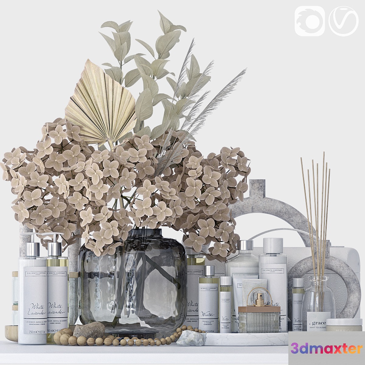Bathroom decorative set - 4 3D Max