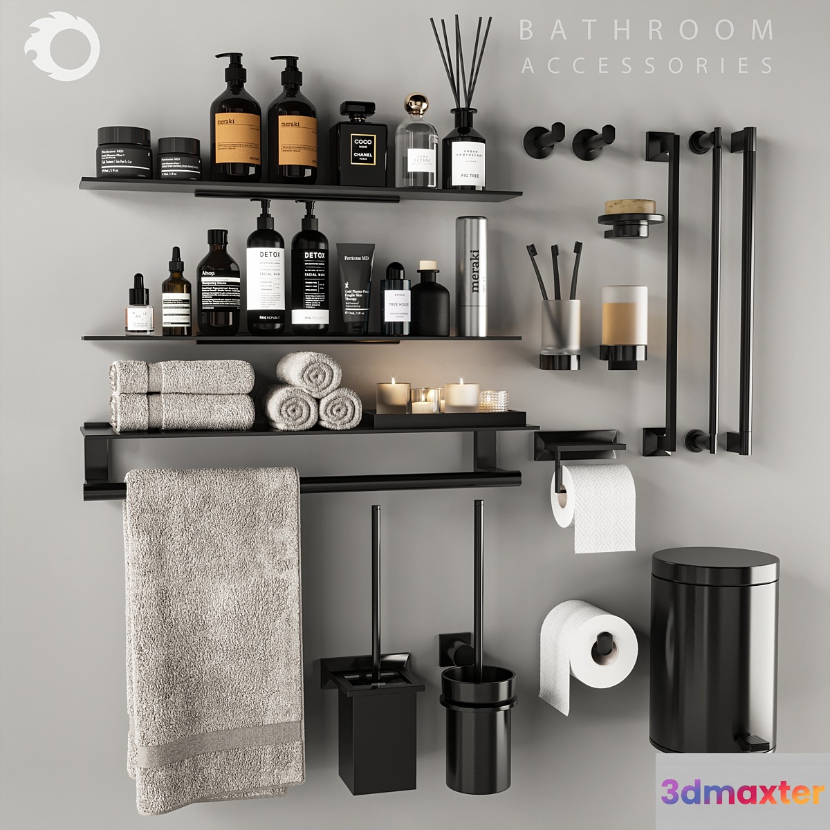 Bathroom accessories_13 3D Max