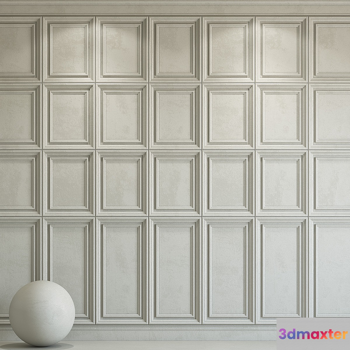 Decorative plaster with molding 140 3D Max