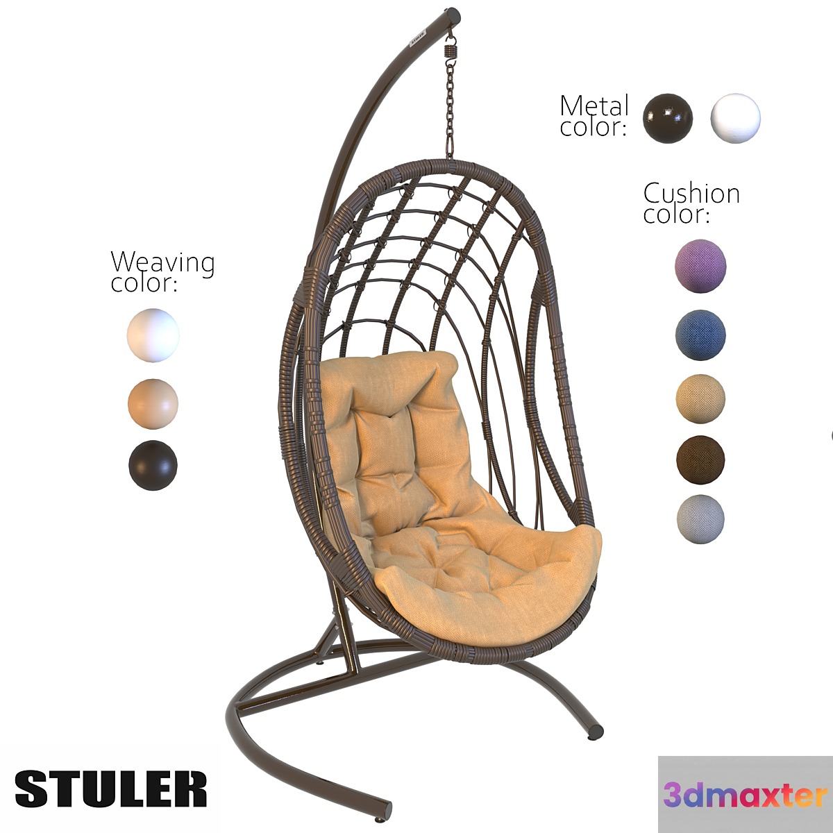 OM Hanging chair STULER (balcony tube) 3D Max