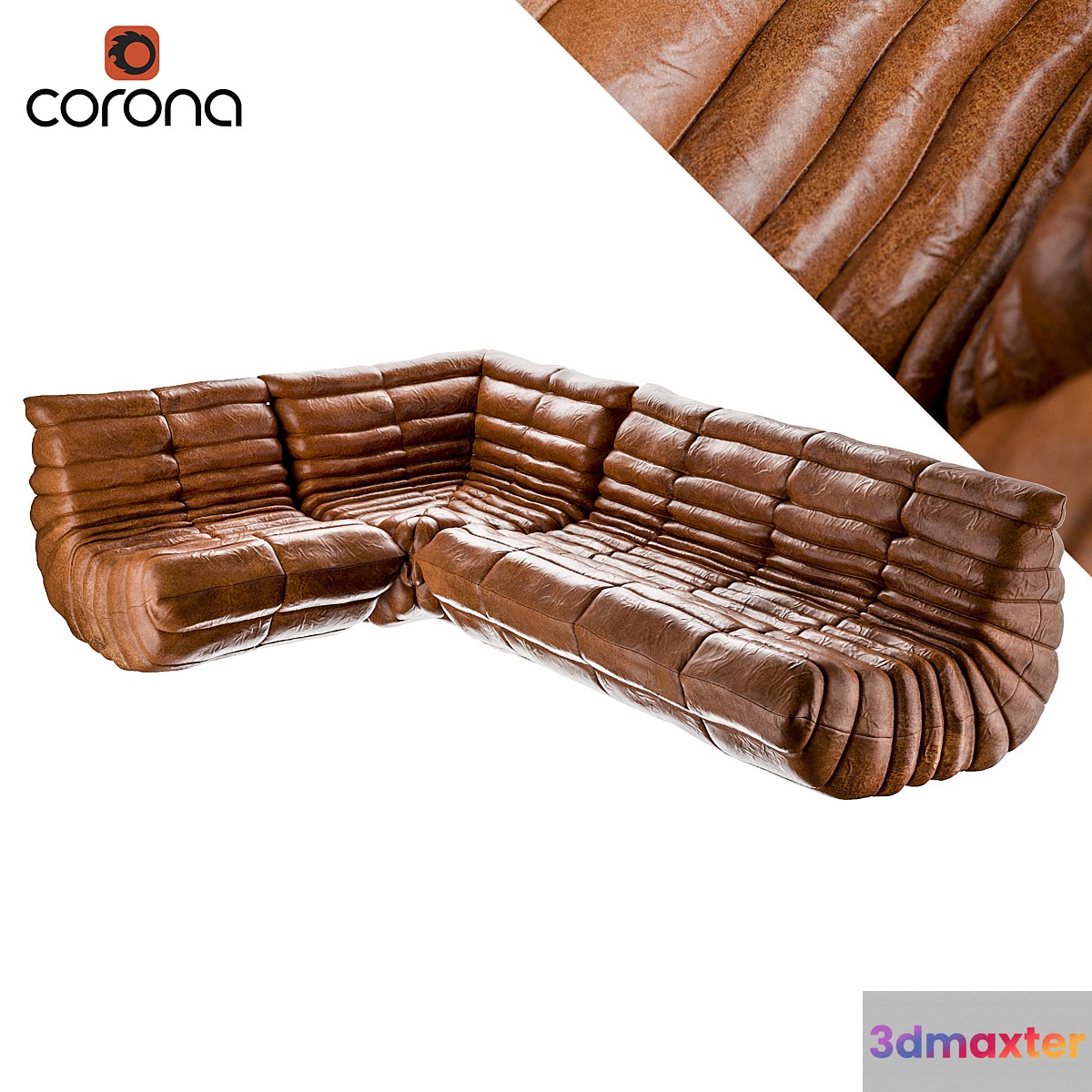 Togo sofa by Ligne Roset 3D Max