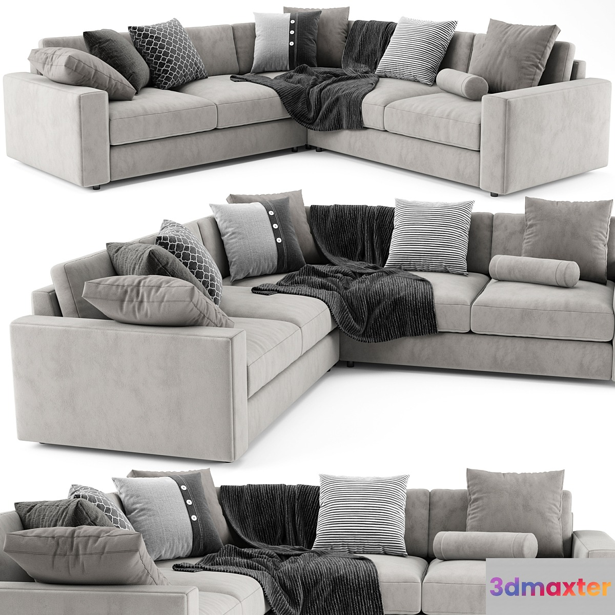 West Elm Urban L Shaped 3D Max