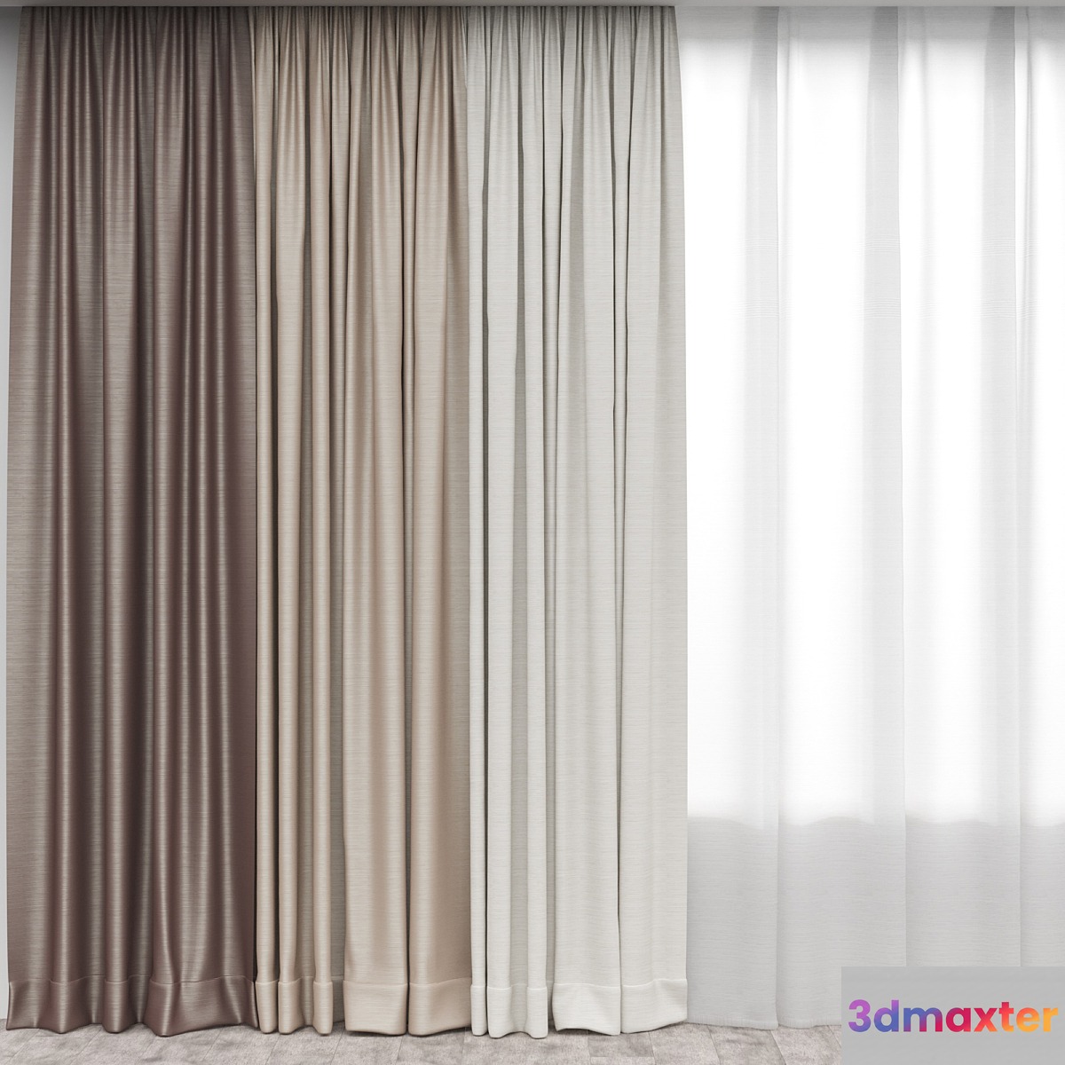 Curtains 1 - No.2 3D Max