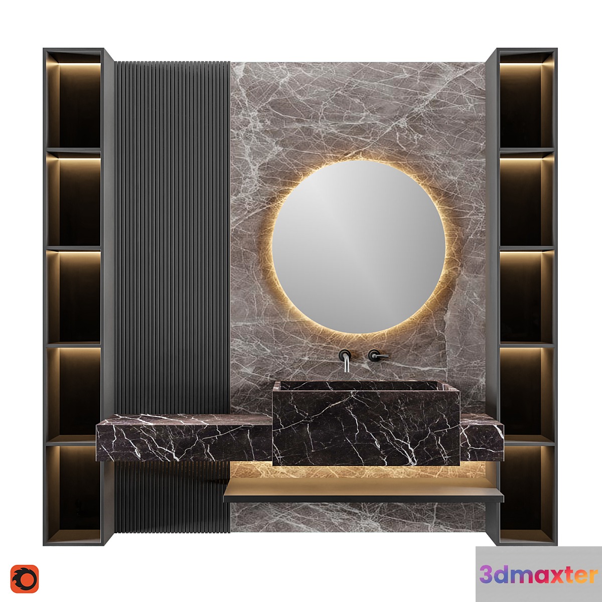 LUXURY - Wash Basin 05 3D Max