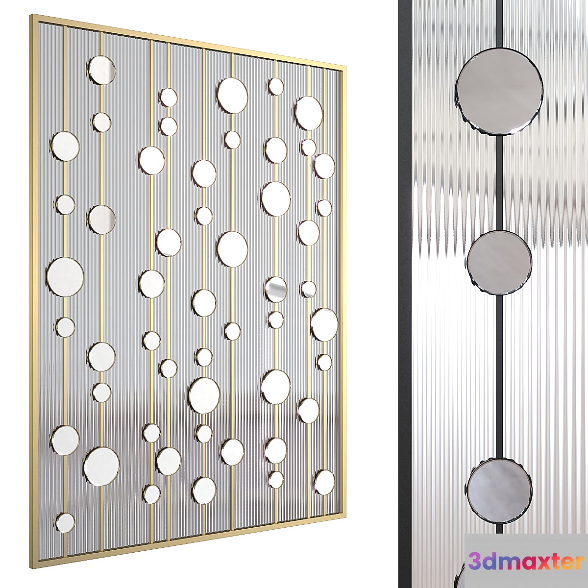 Decorative partition 015. (3 sizes 3 materials) 3D Max