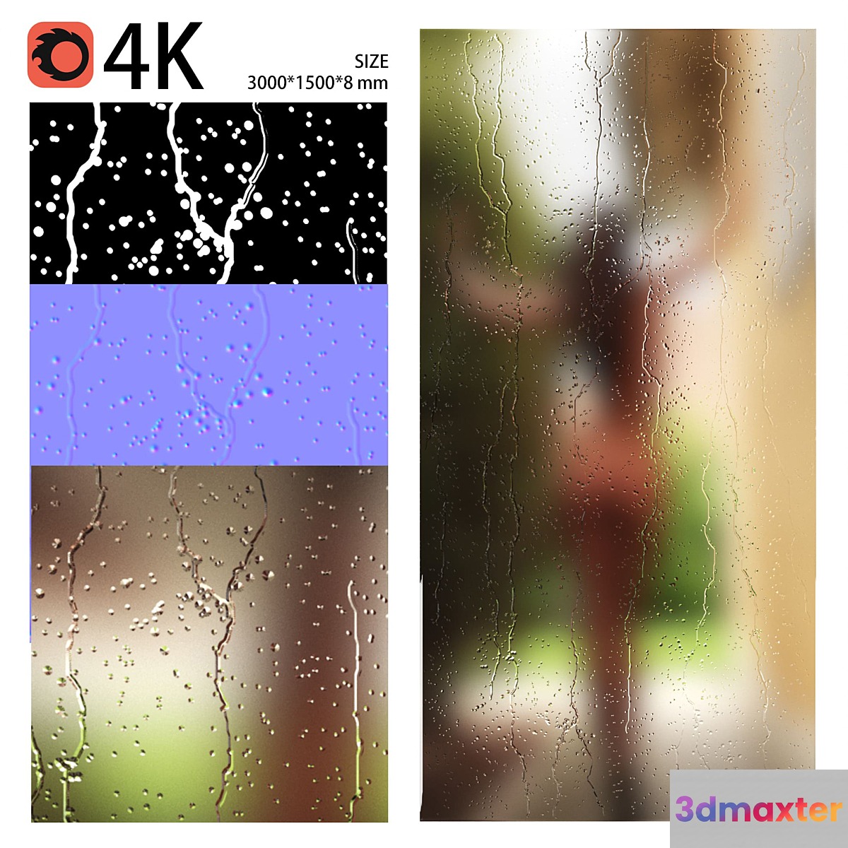 Wet misted glass