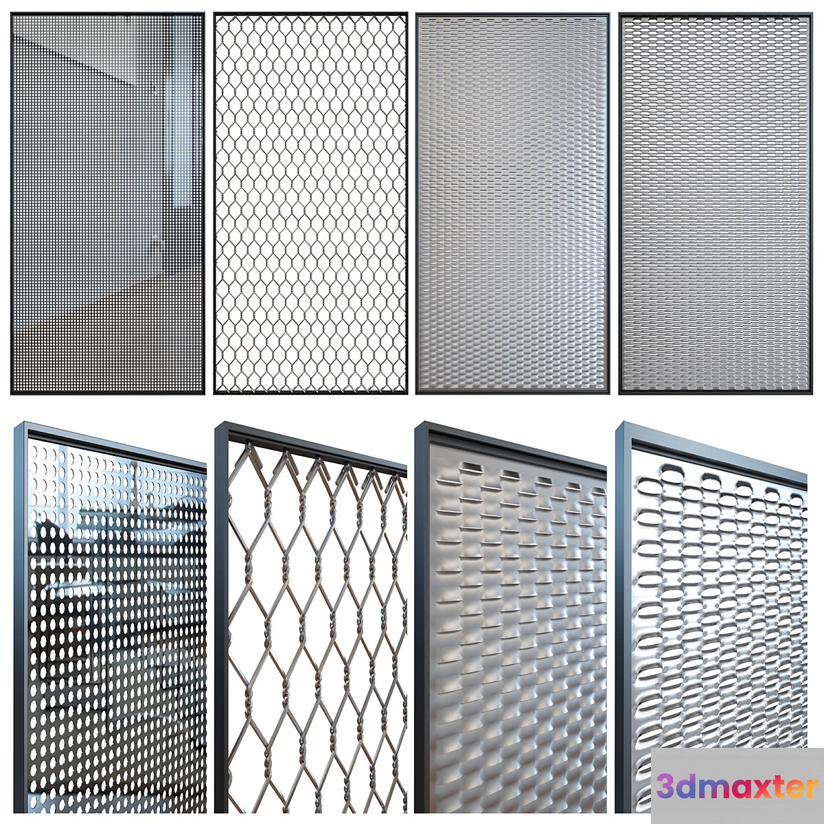 Perforated metal 3D Max