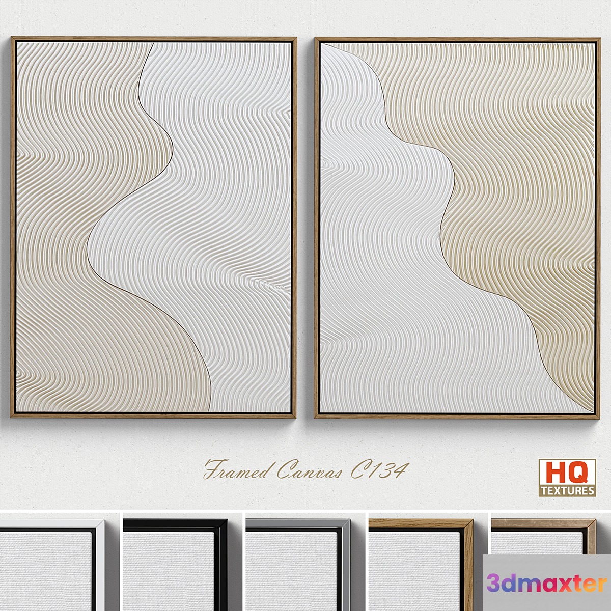 Framed Canvas C-134 3D Max