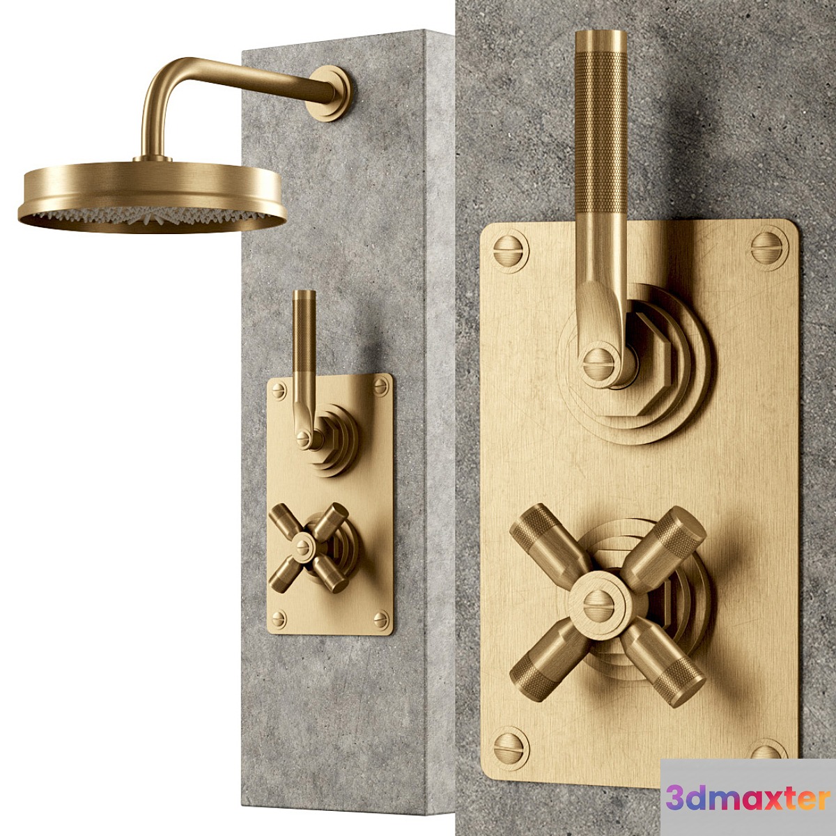 Landmark industrial urban shower by Samuel Heath _ Shower faucet - No.4