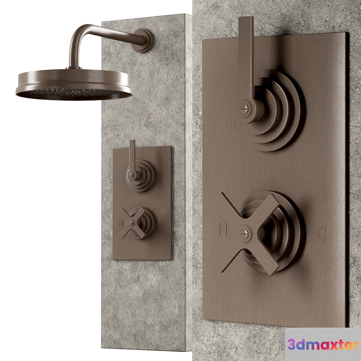 Landmark pure urban shower by Samuel Heath _ Shower faucet 3D Max