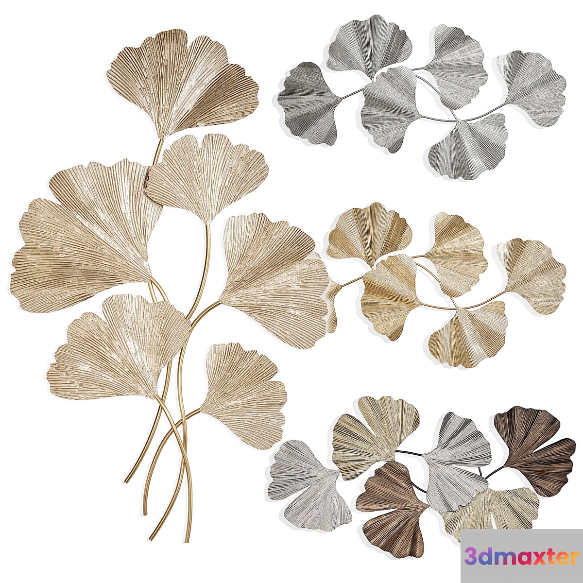 Ginkgo wall decor 3D Max
