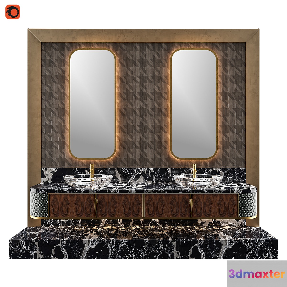 LUXURY - Wash Basin 06 3D Max