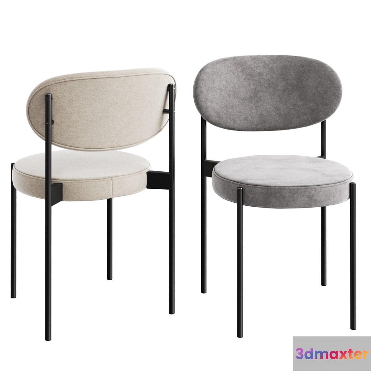 Verpan Series 430 Black Dining Chair 3D Max