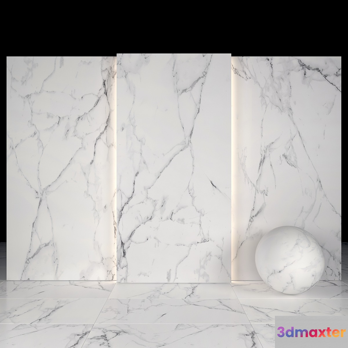 Carrara White Marble 04 3D Max