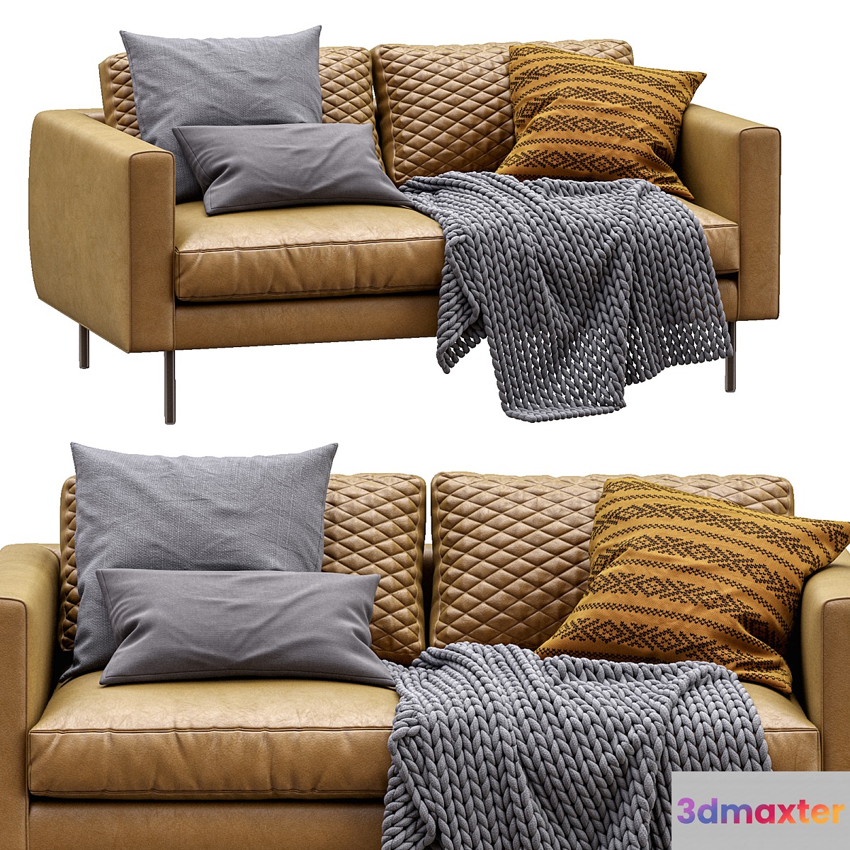 Boutique Leather Sofa By Moooi 3D Max