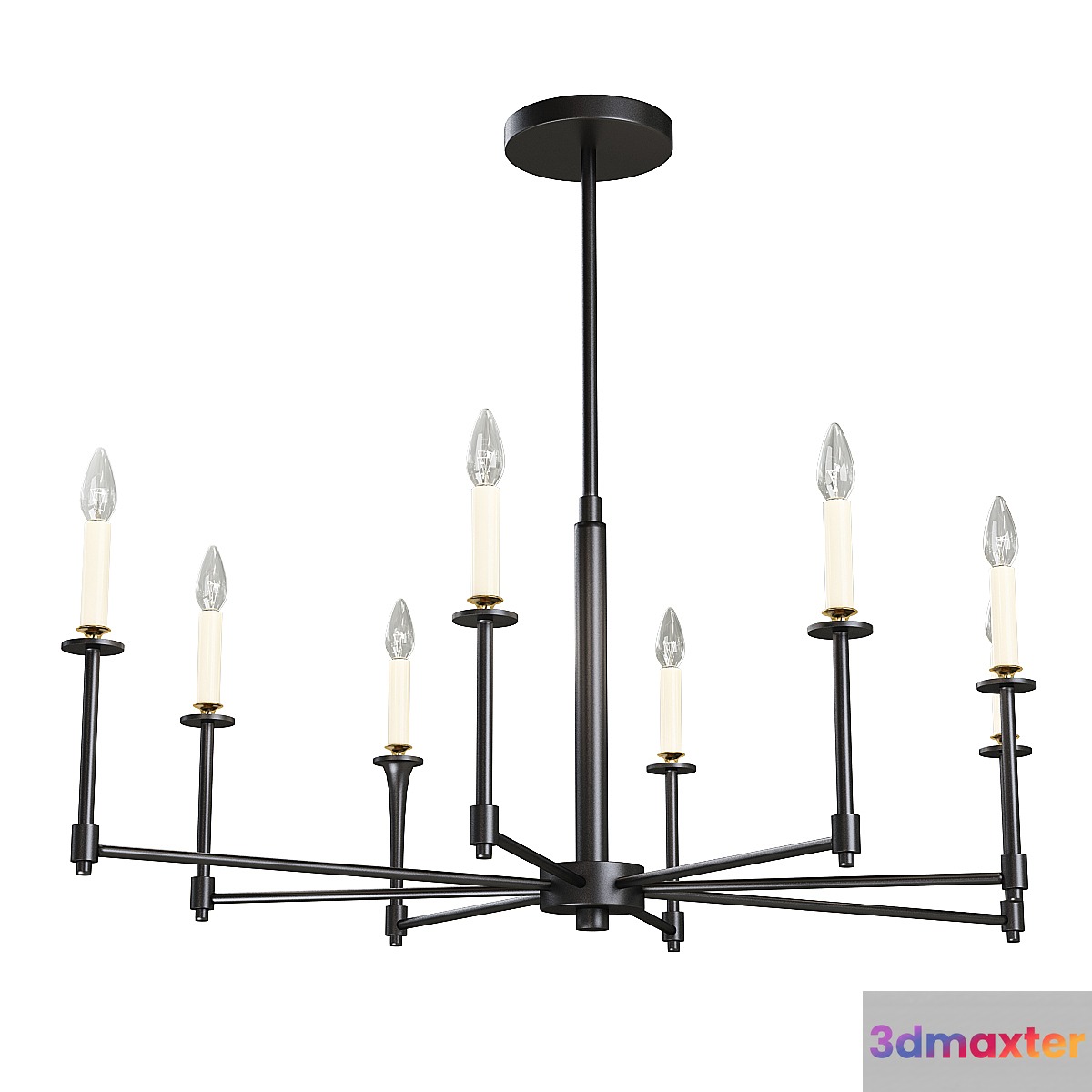 Simple stem chandelier 3D Max