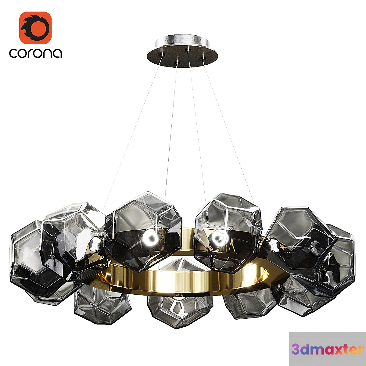 Gem Radial Ring Chandelier