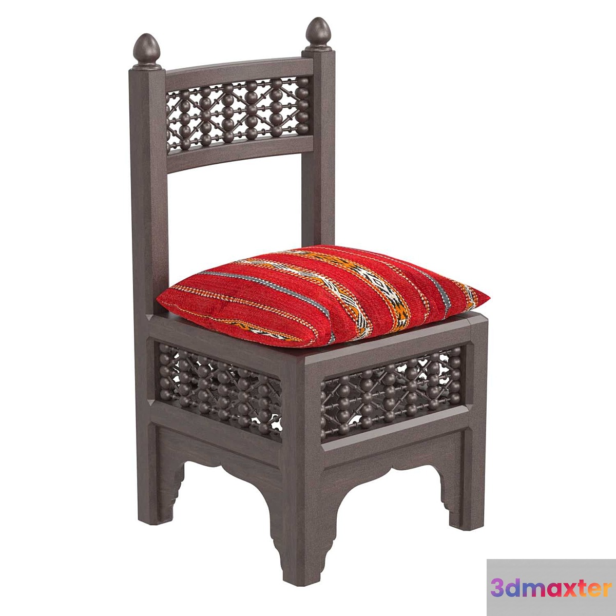 Textile Pinewood Moucharabi Moroccan Chair 3D Max