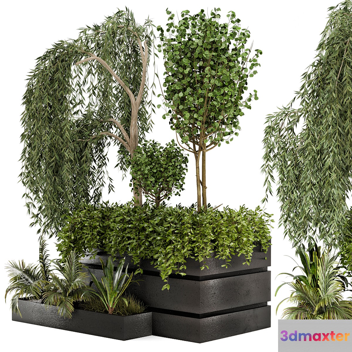 Outdoor Garden set bush and Tree - Garden Set 48
