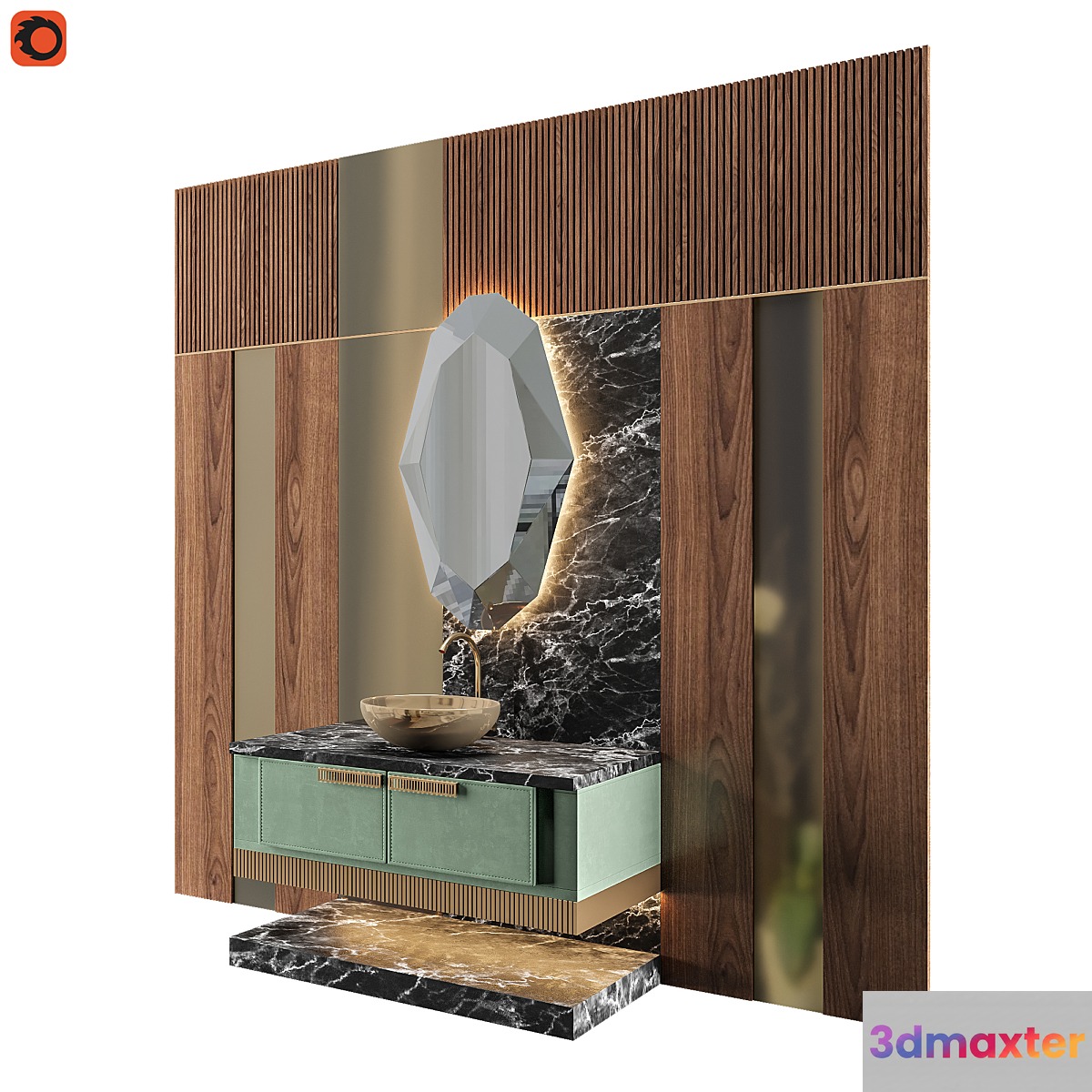 LUXURY - Wash Basin 08 3D Max