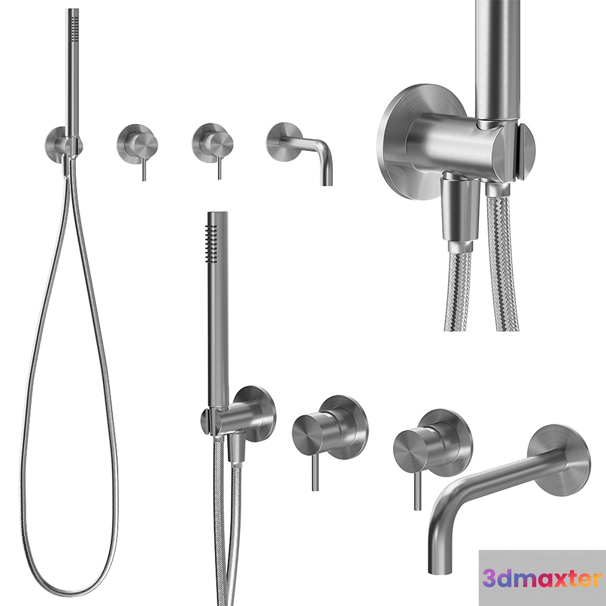 Concealed single lever bath faucet Cisal Xion Inox 3D Max