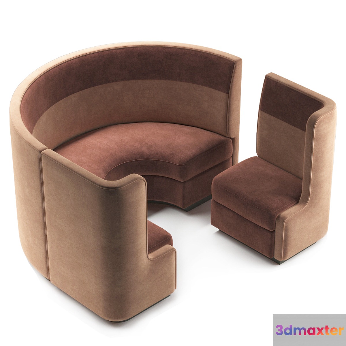 Restaurant sofa 11 3D Max