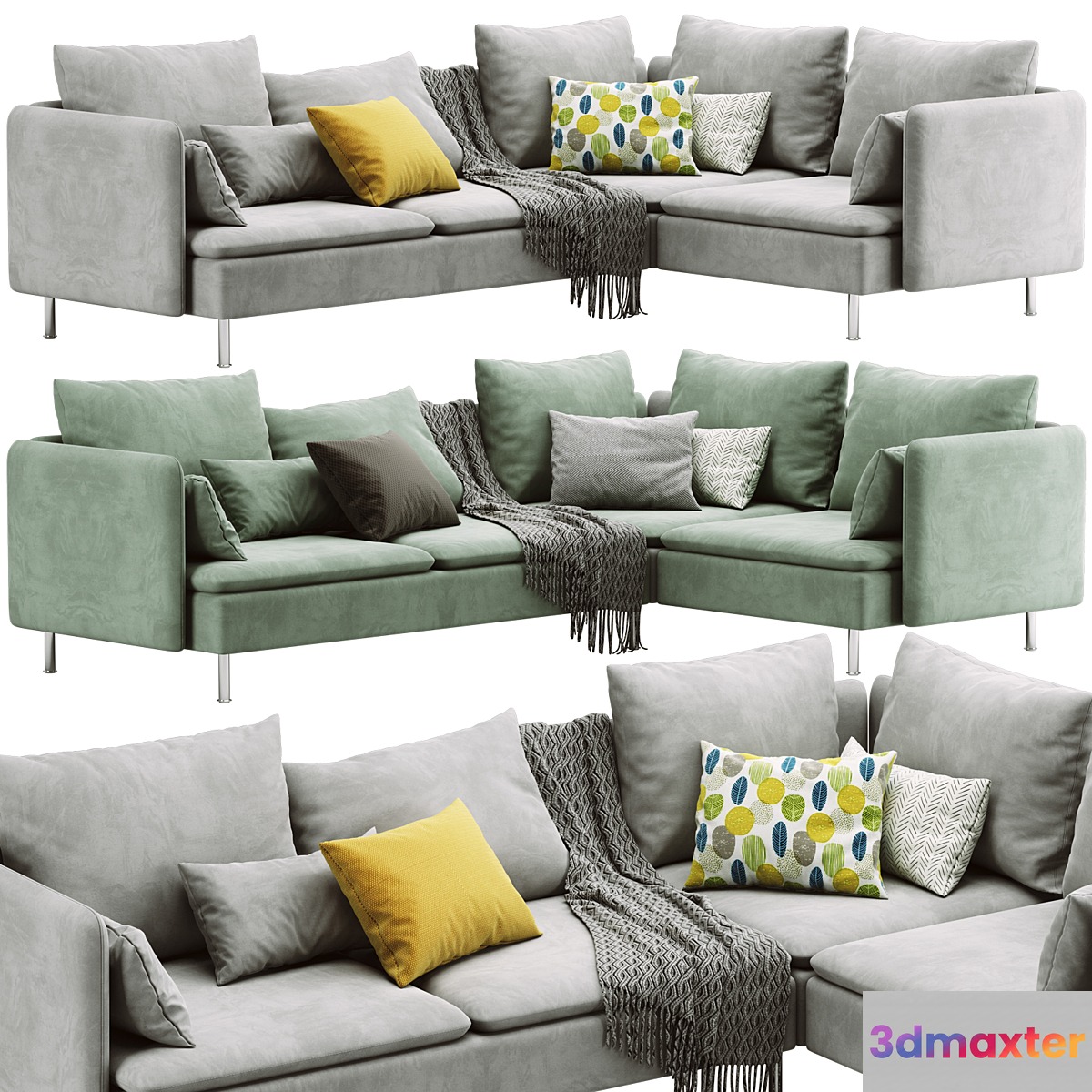Sofa soderhamn Ikea 3D Max