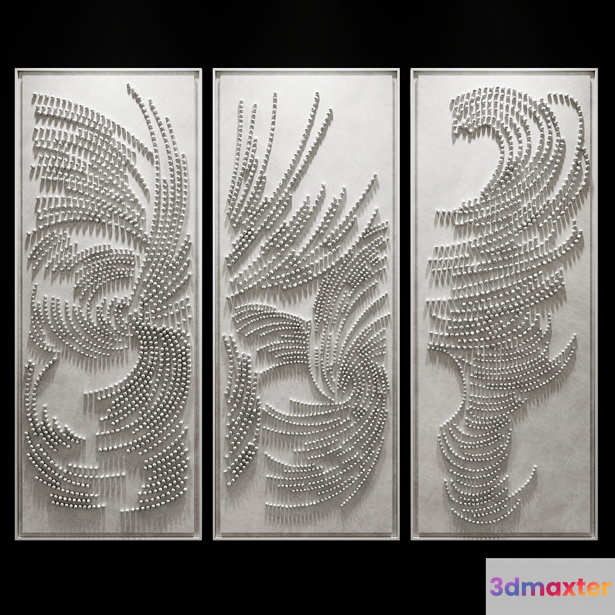 ART wall sculptures 01 3D Max