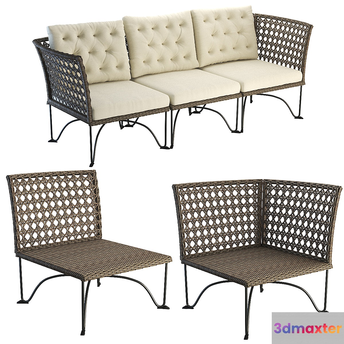 Ikea Jutholmen Modular Garden Sofa 3D Max