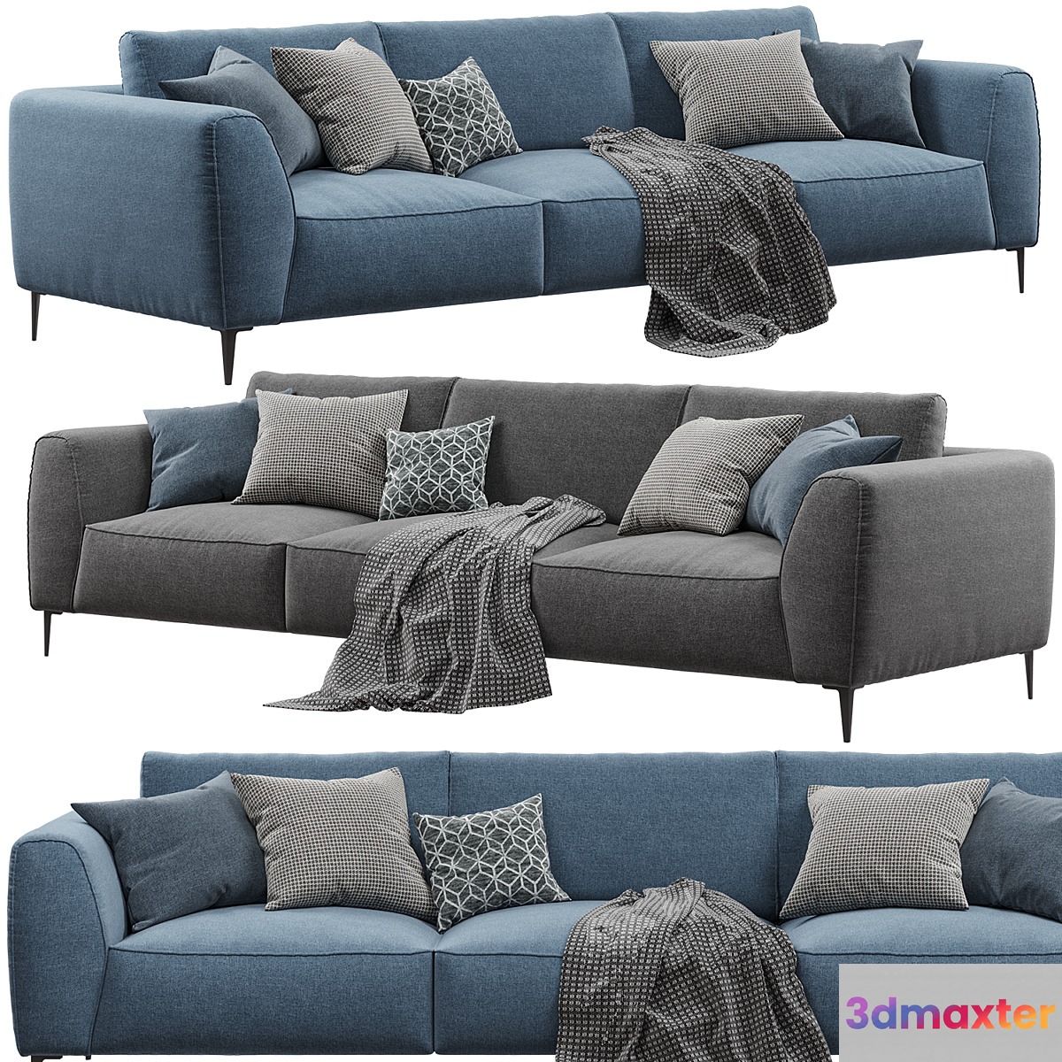 Chateau dAx - Dudy (3-seat fabric sofa)