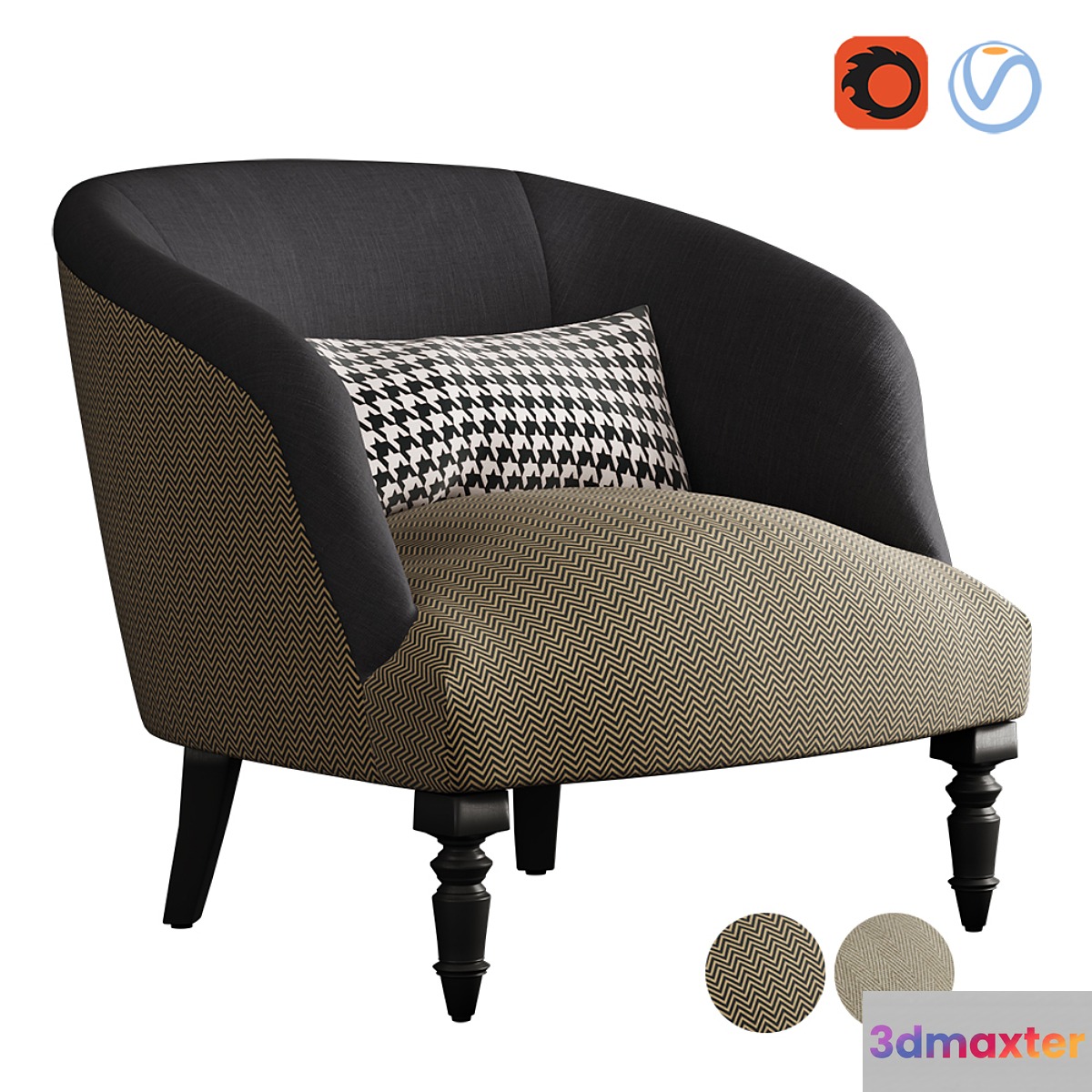 AM.PM Armchair Ambroise 3D Max