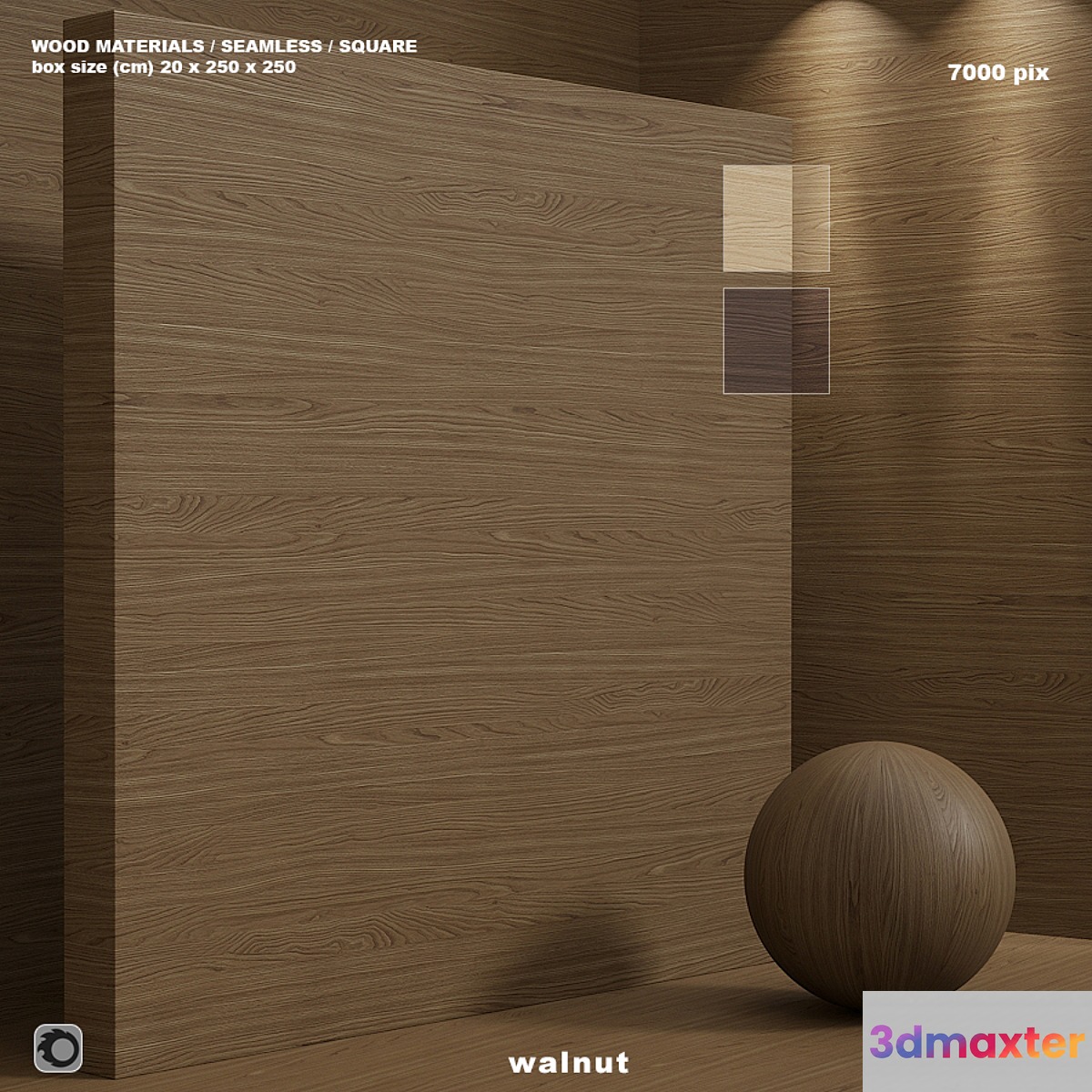Material wood (seamless) walnut - set 112 3D Max