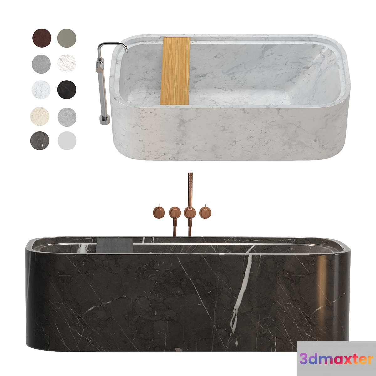 byCOCOON bathtub set 3D Max