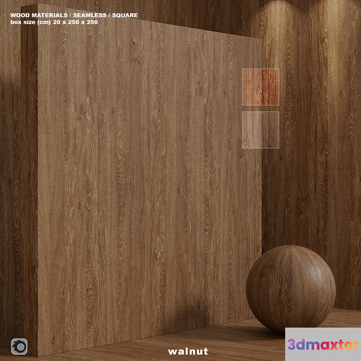Material wood (seamless) walnut - set 113 3D Max