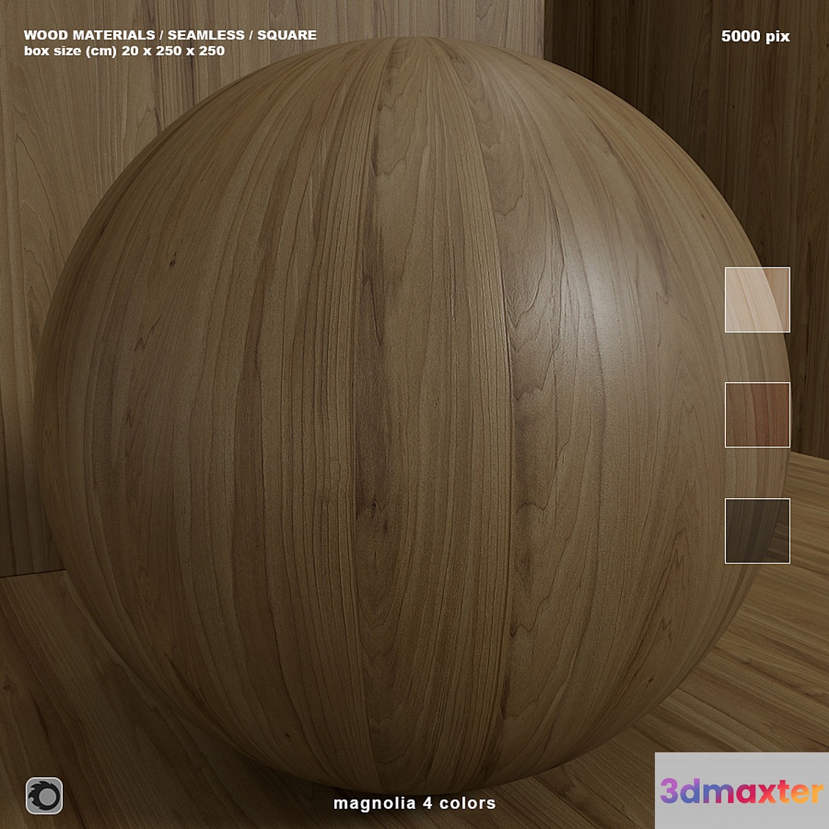 Material wood (seamless) magnolia - set 114 3D Max