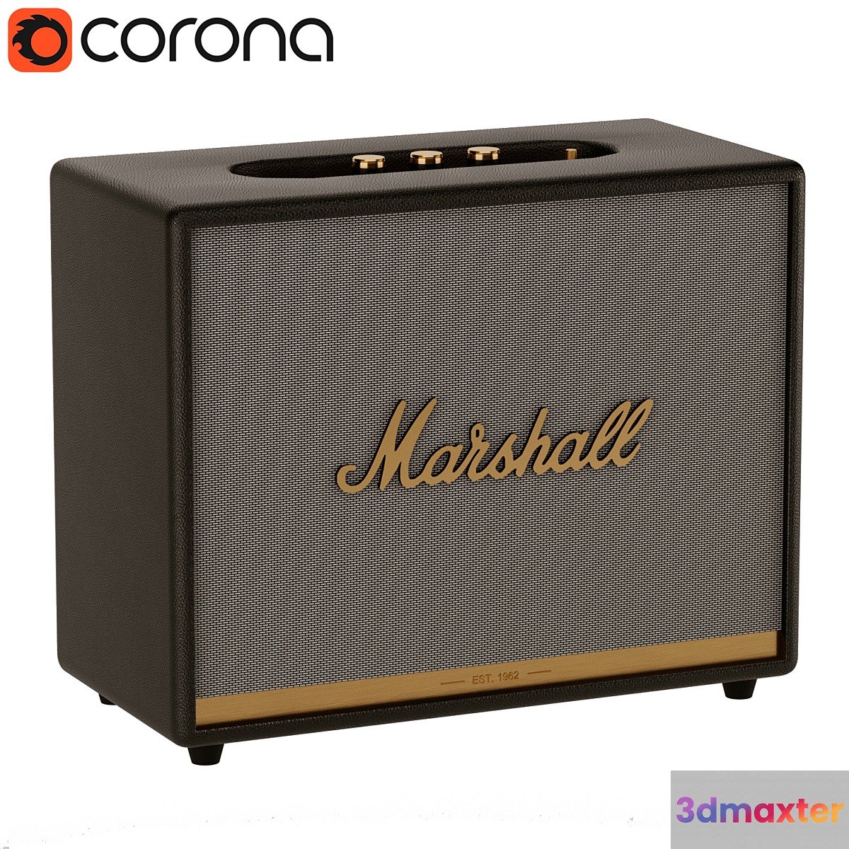 Marshall Loudspeaker Woburn II Black Leather 3D Max