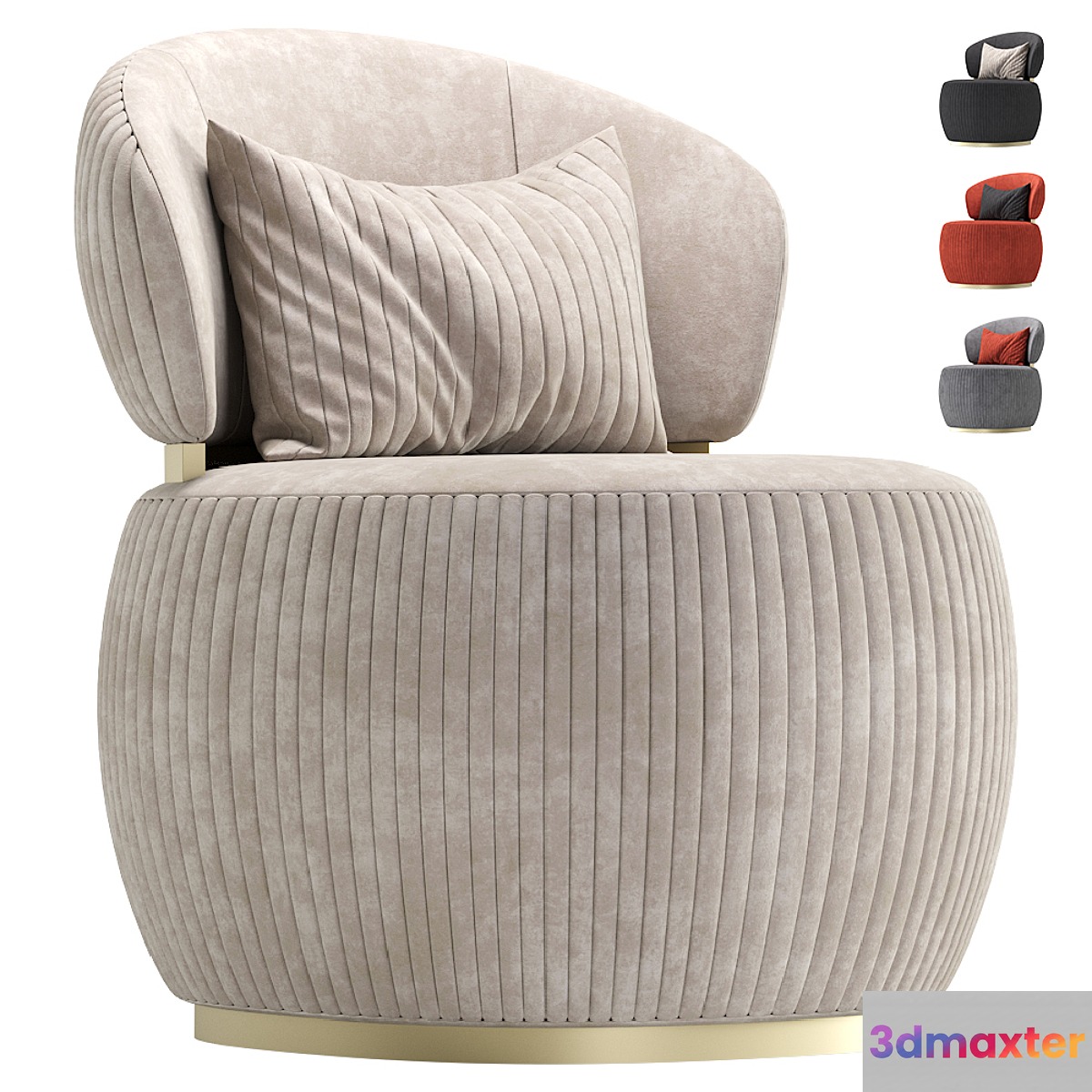Armchairs bon ton 3D Max