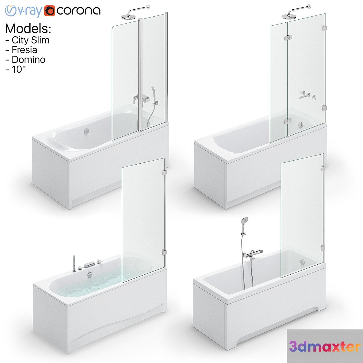 Bath set Ravak set 118 (City Slim Fresia Domino 10 °) - No.2