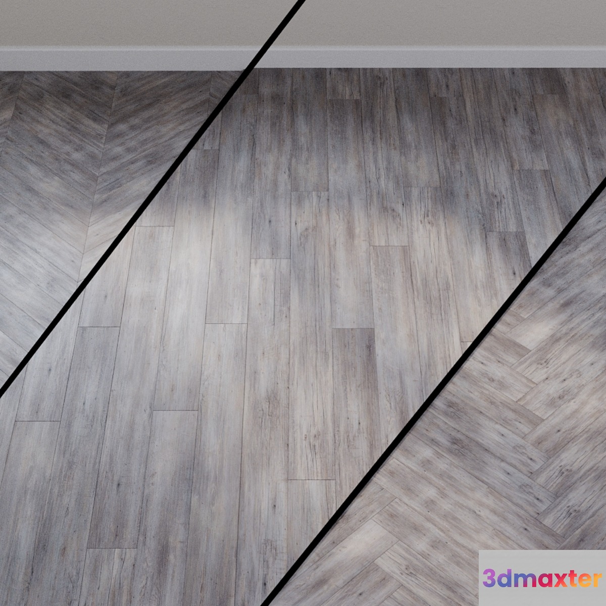 PVC tiles Wineo 800 wood Pine Riga bright DB00082 3D Max