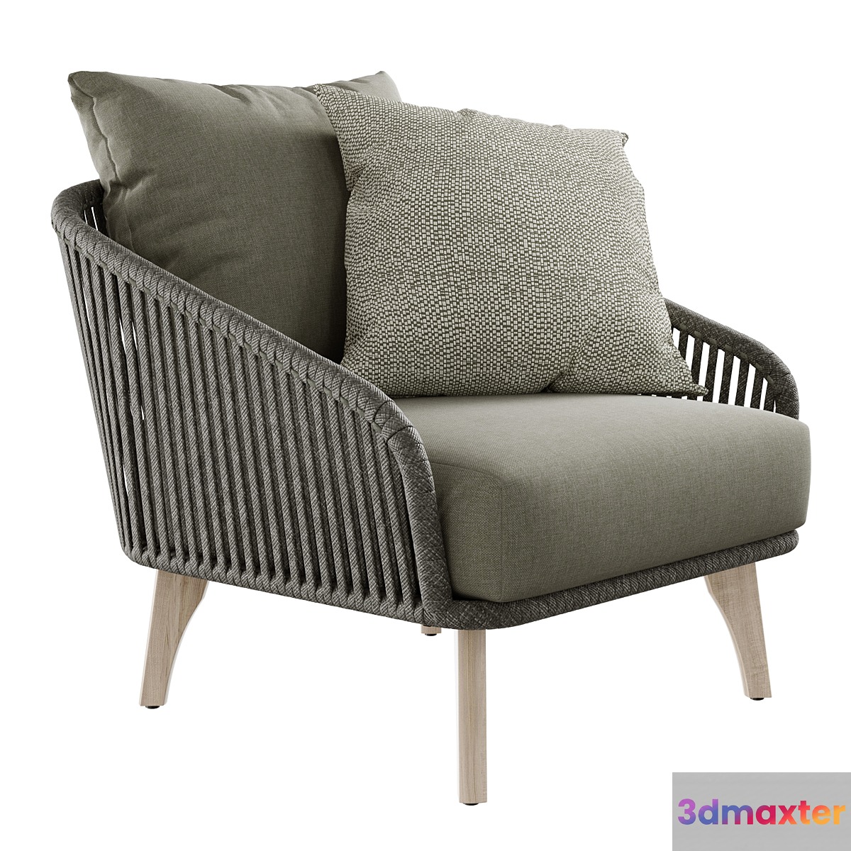 Outdoor garden wicker woven armchair 4so Santander chair