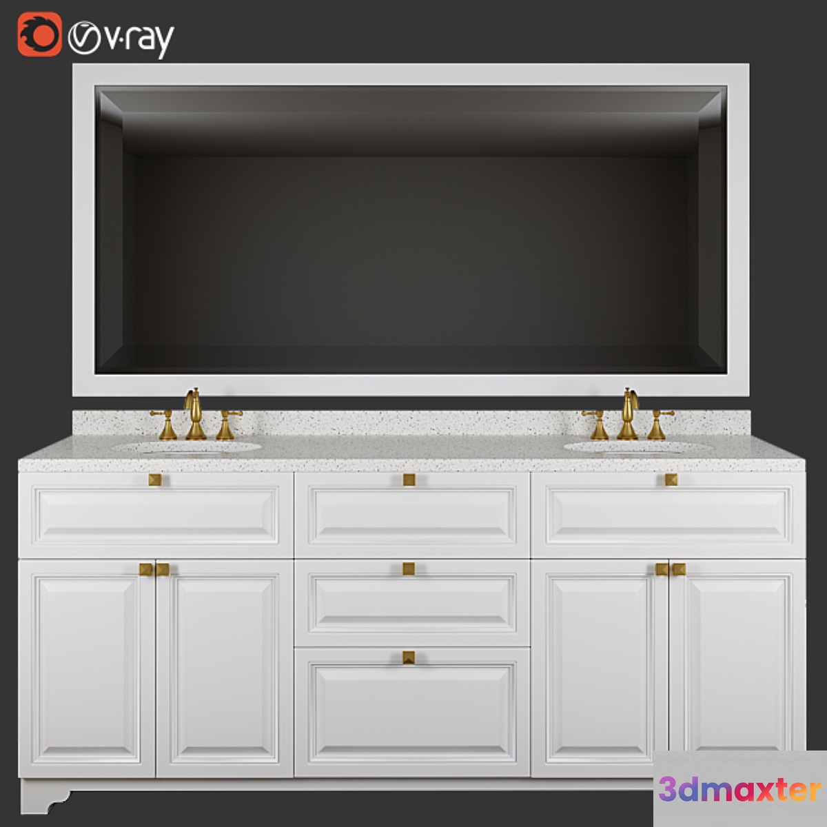 Toilet cabinet 3D Max