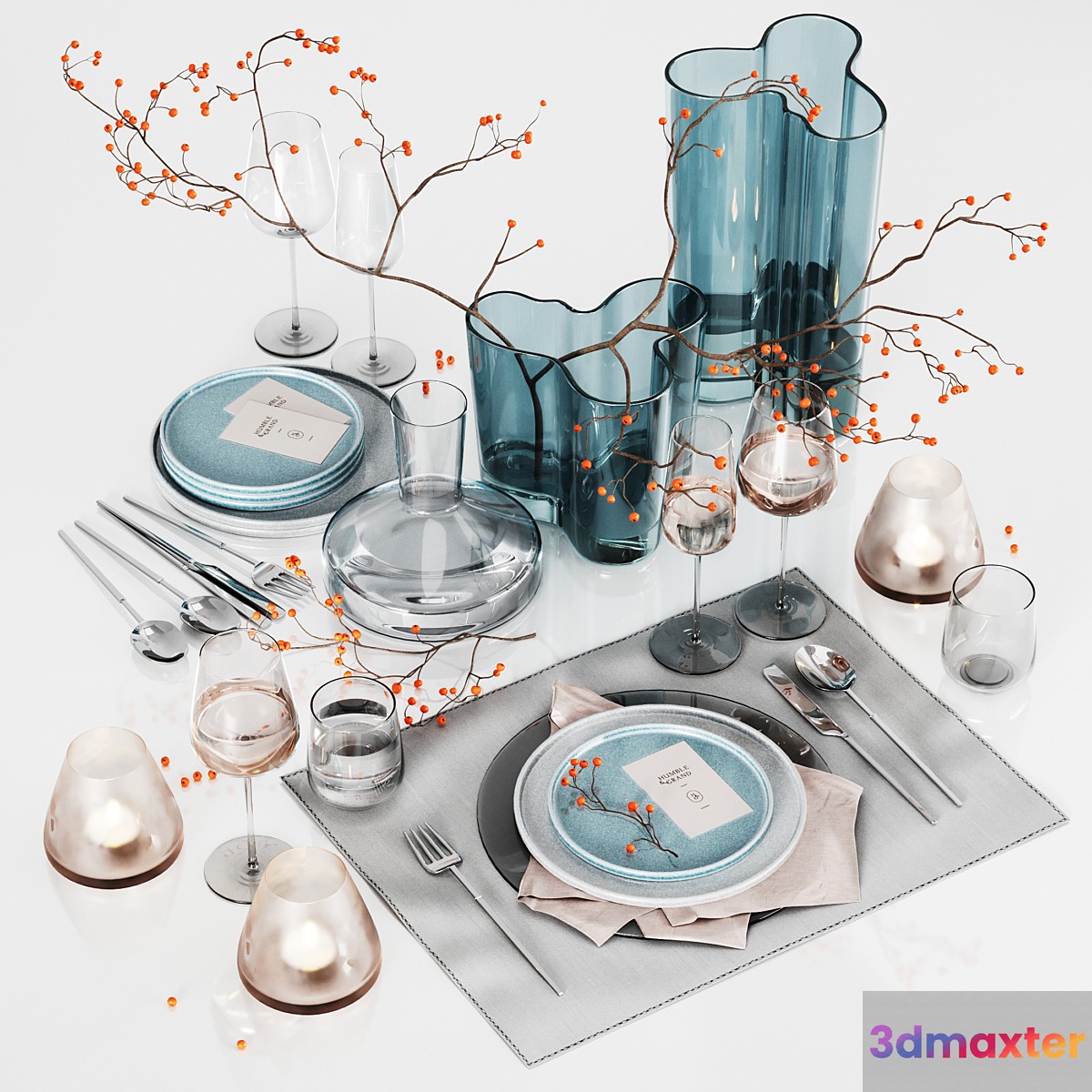 Table setting with rowan - No.3