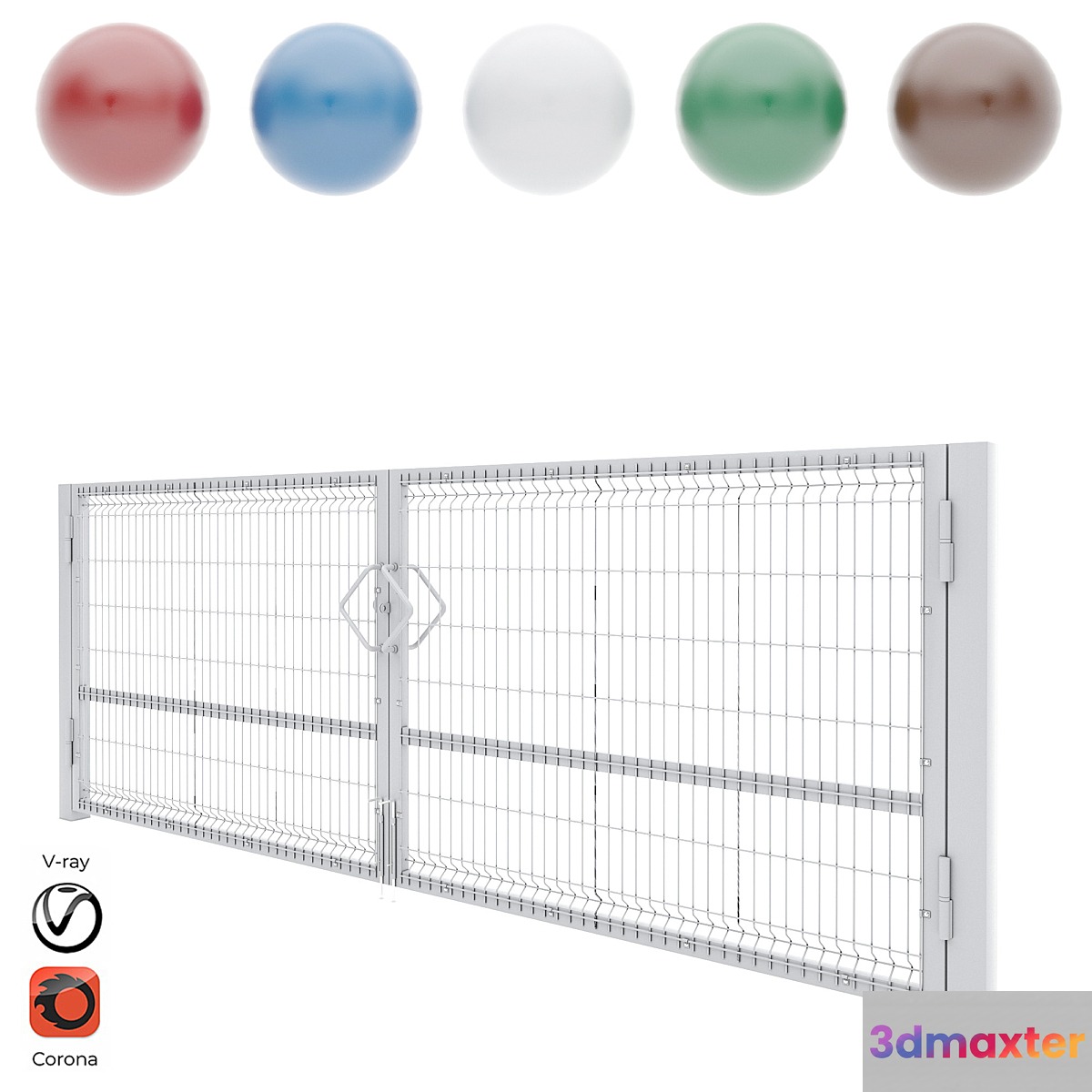 Swing gates 3D 1550 3D Max