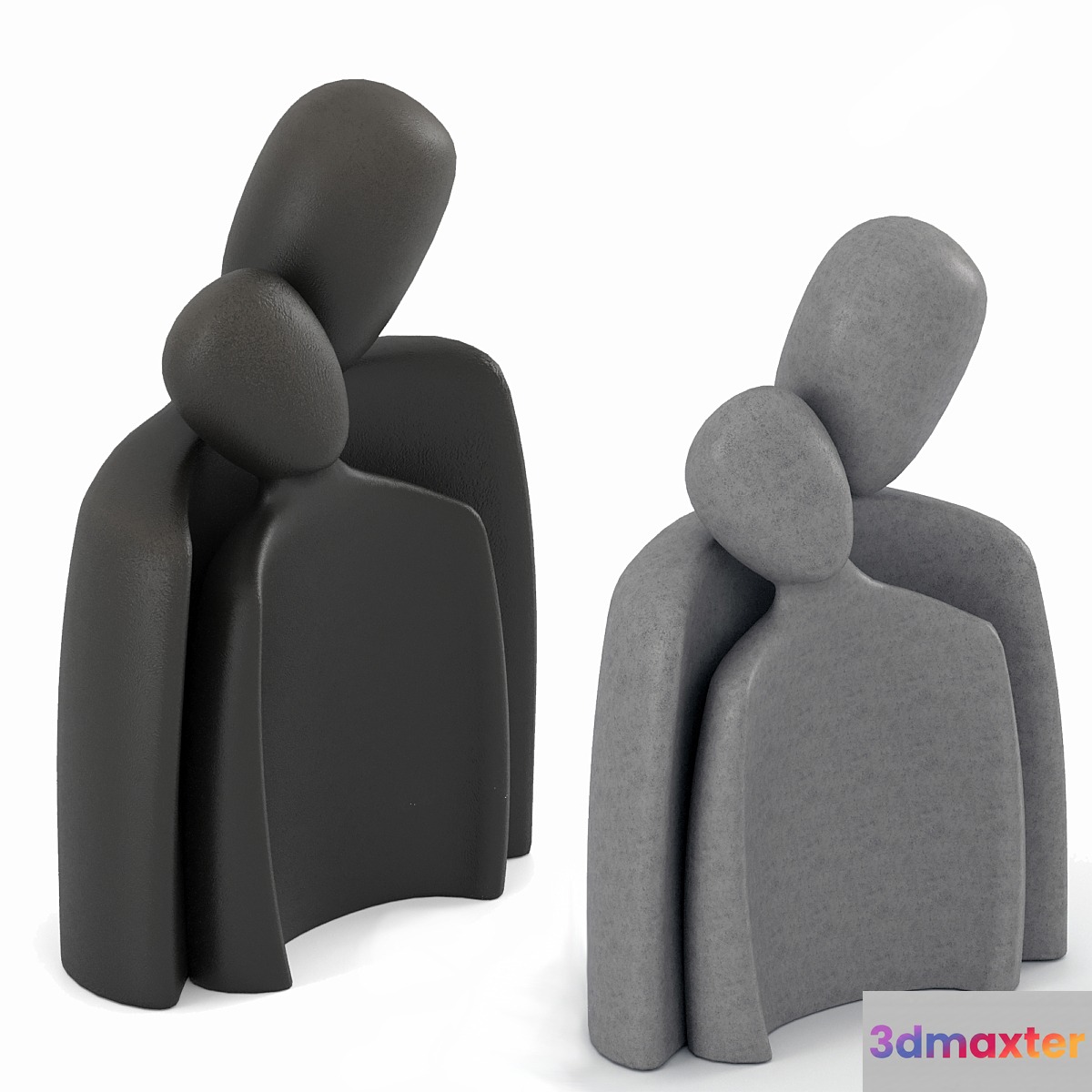 Sculpture of a man and a woman 3D Max