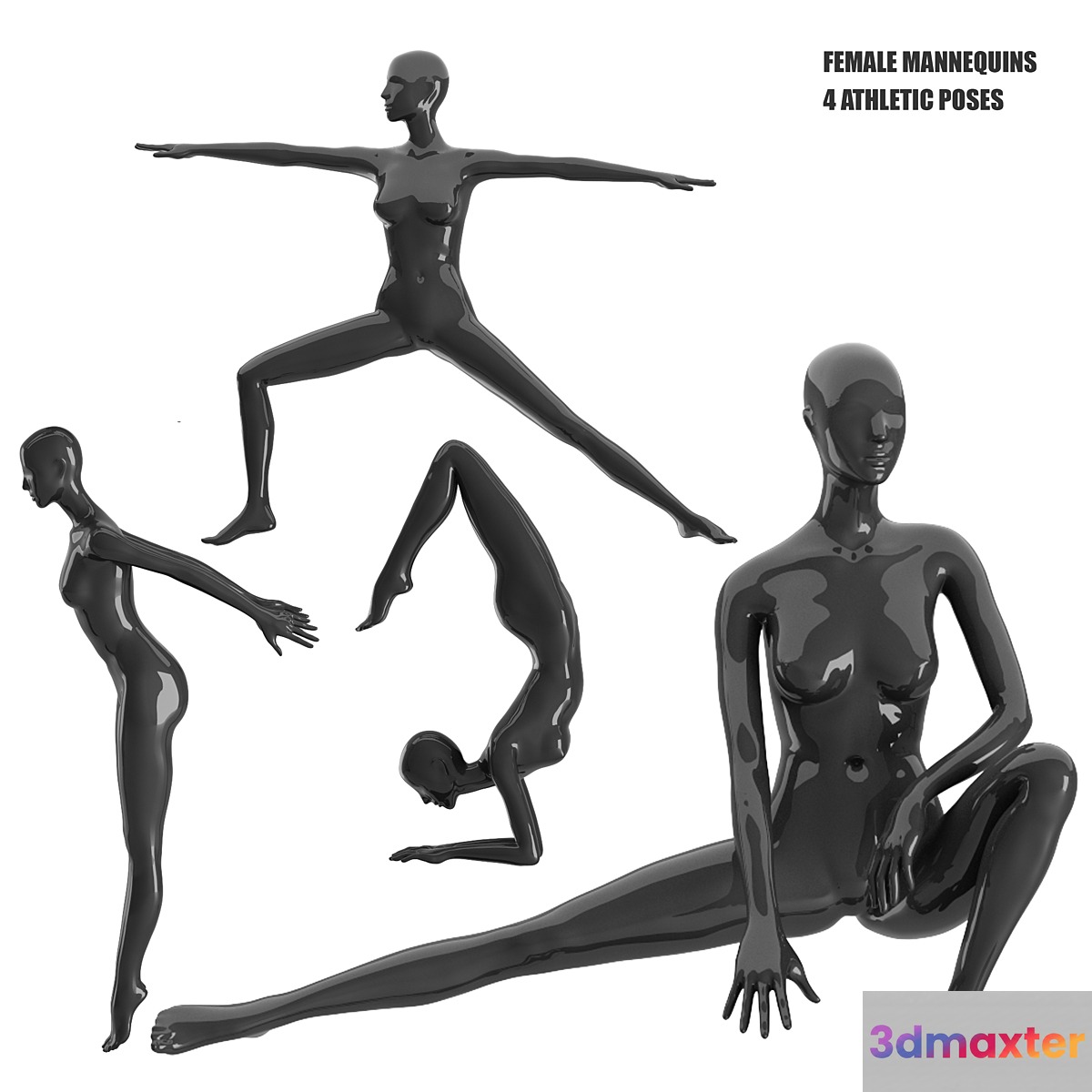 sport mannequins 3 3D Max