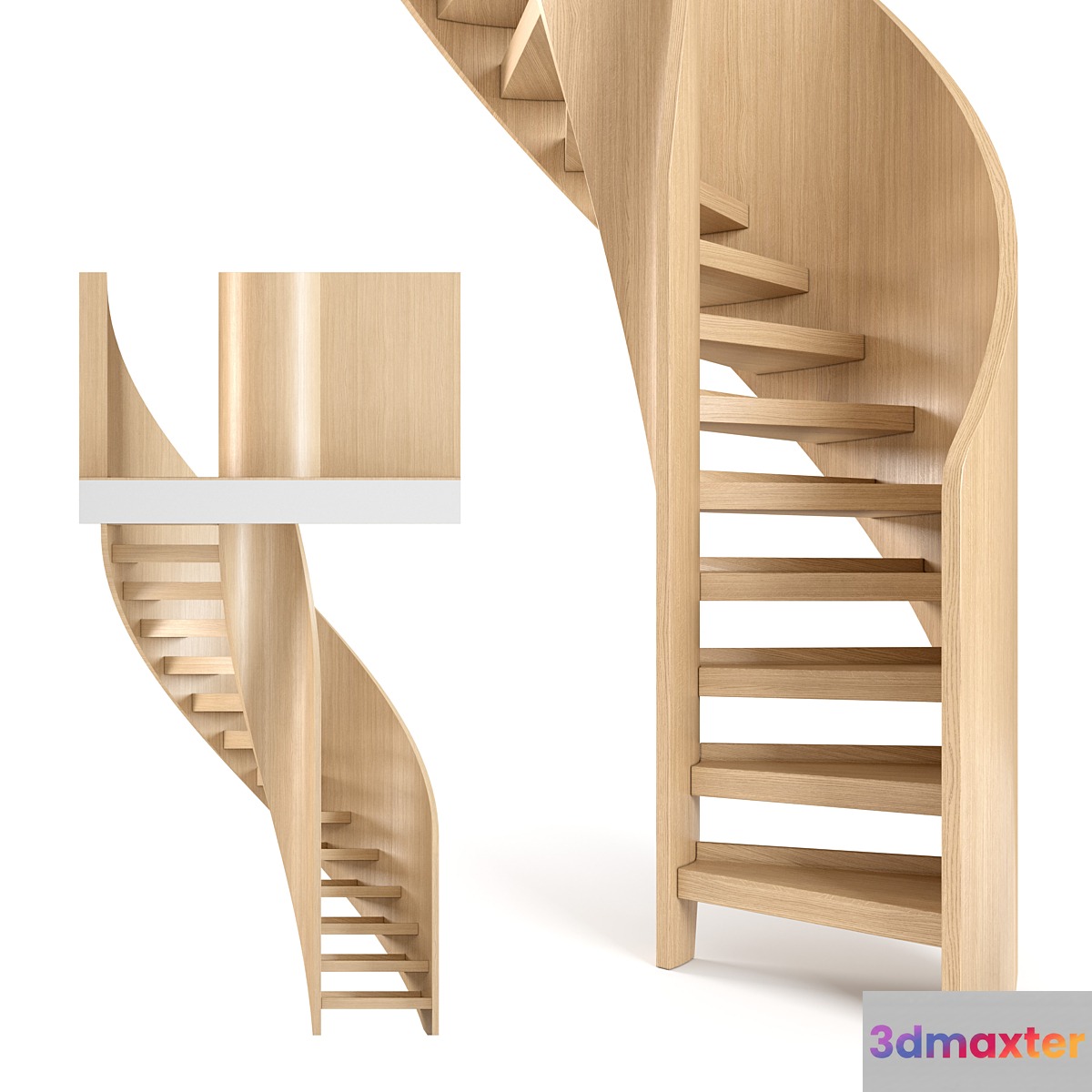 Spiral staircase 1 3D Max