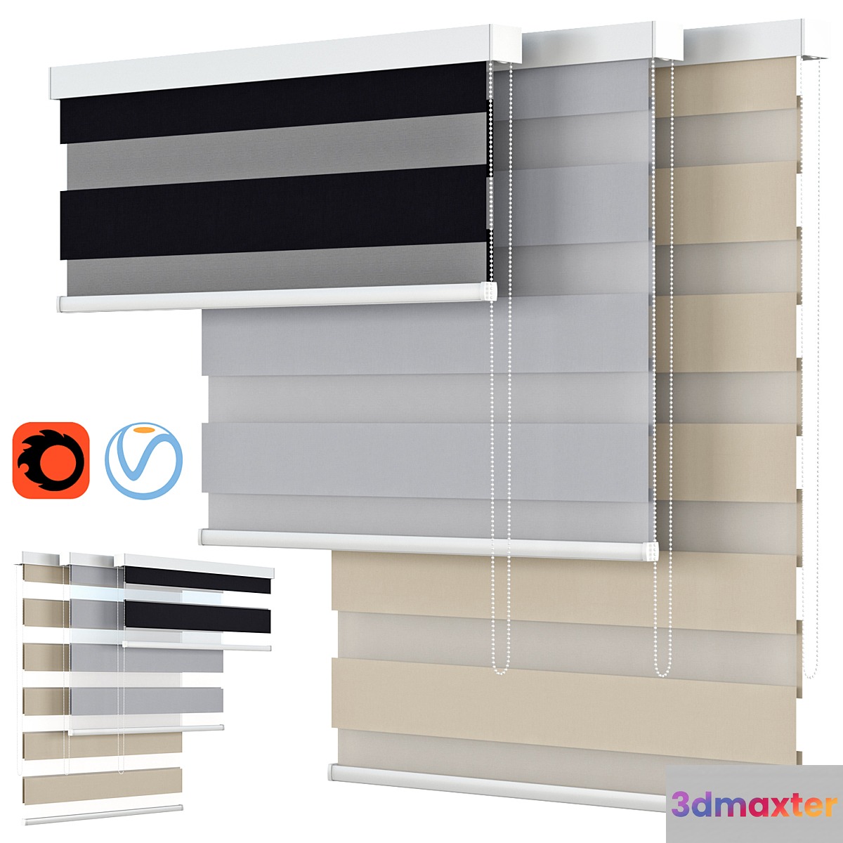 Roller Blind 48 | Wayfair | Day and Night Semi-Sheer Roller Shade 3D Max