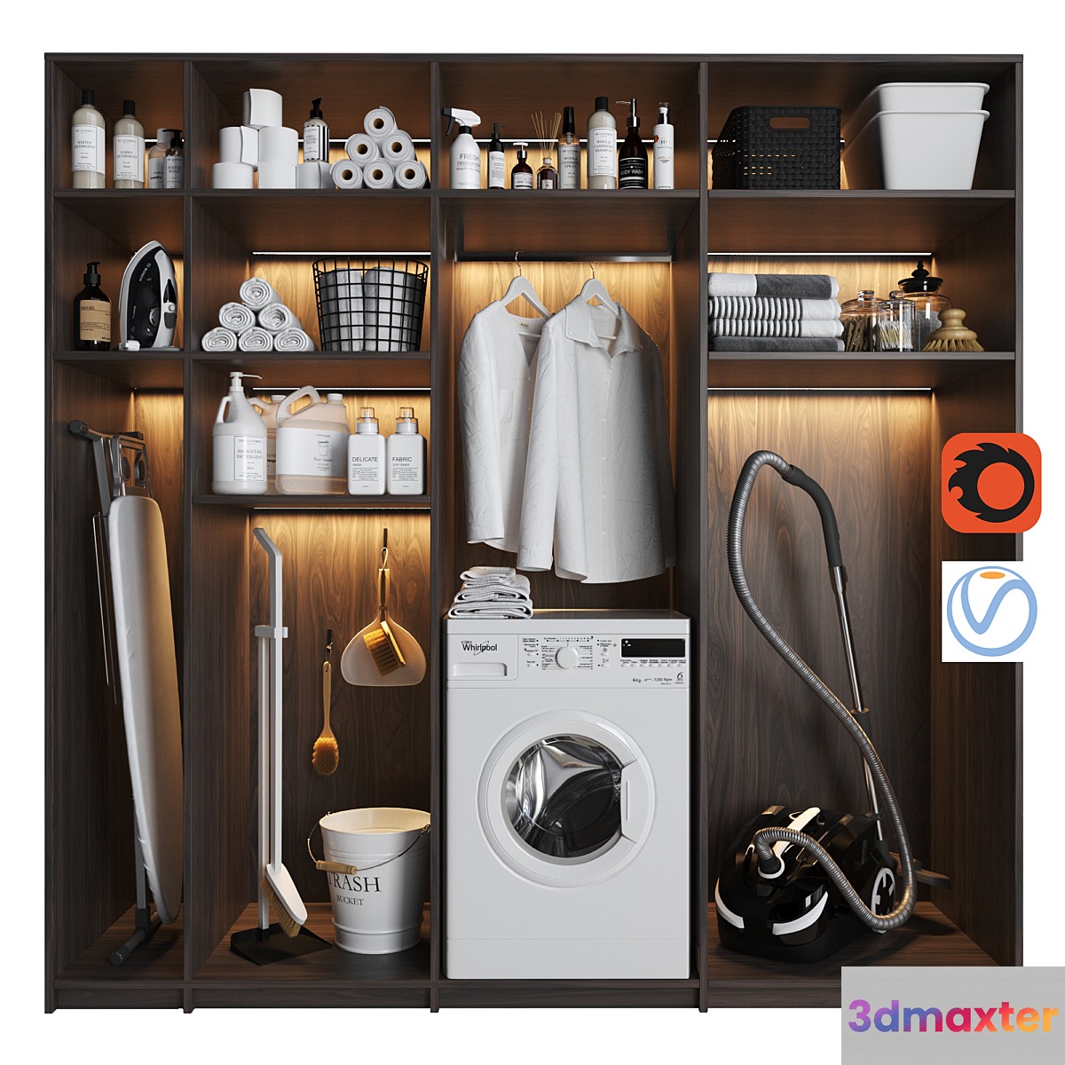 Laundry set 3 3D Max